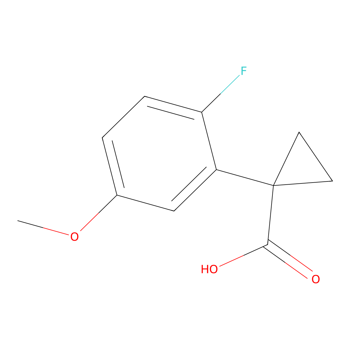 1-(2-Fluoro-5-methoxyphenyl)cyclopropane-1-carboxylic acid molecular structure, CAS 1314790-11-8