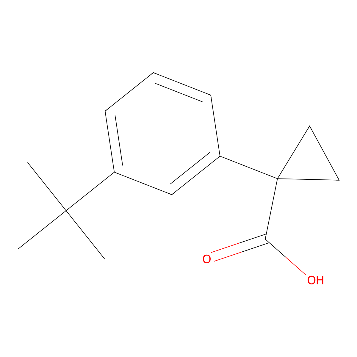 1-(3-Tert-butylphenyl)cyclopropane-1-carboxylic acid molecular structure, CAS 1314792-78-3