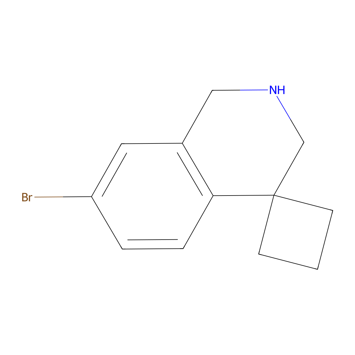 7'-bromo-2',3'-dihydro-1'H-spiro[cyclobutane-1,4'-isoquinoline] molecular structure, CAS 1314792-82-9