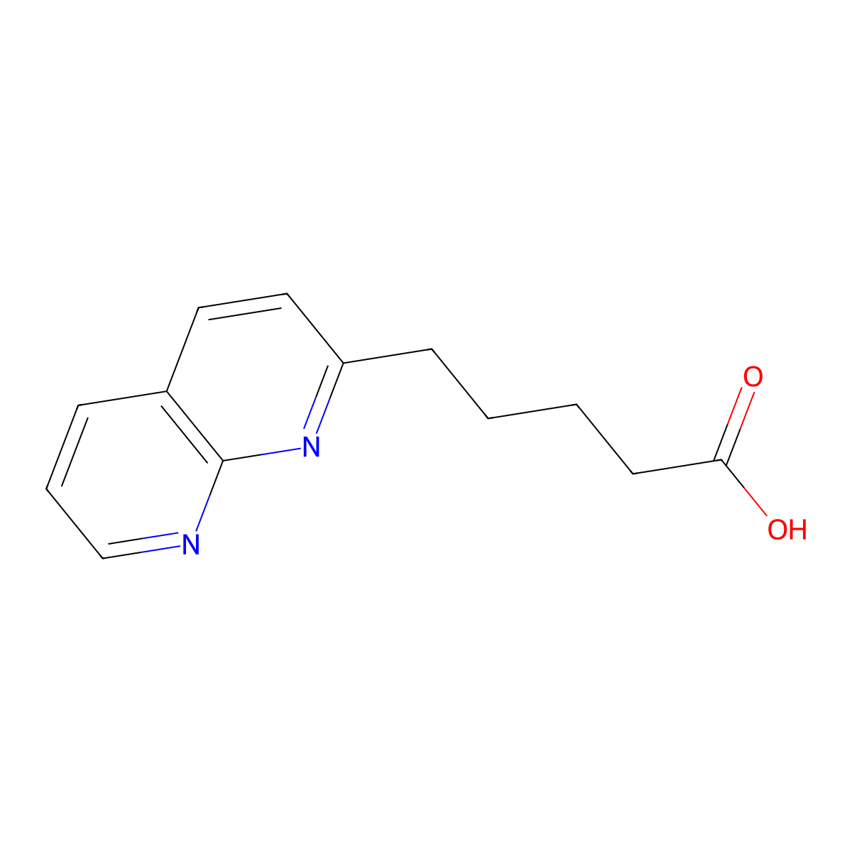5-(1,8-Naphthyridin-2-yl)pentanoic acid molecular structure, CAS 1314795-64-6