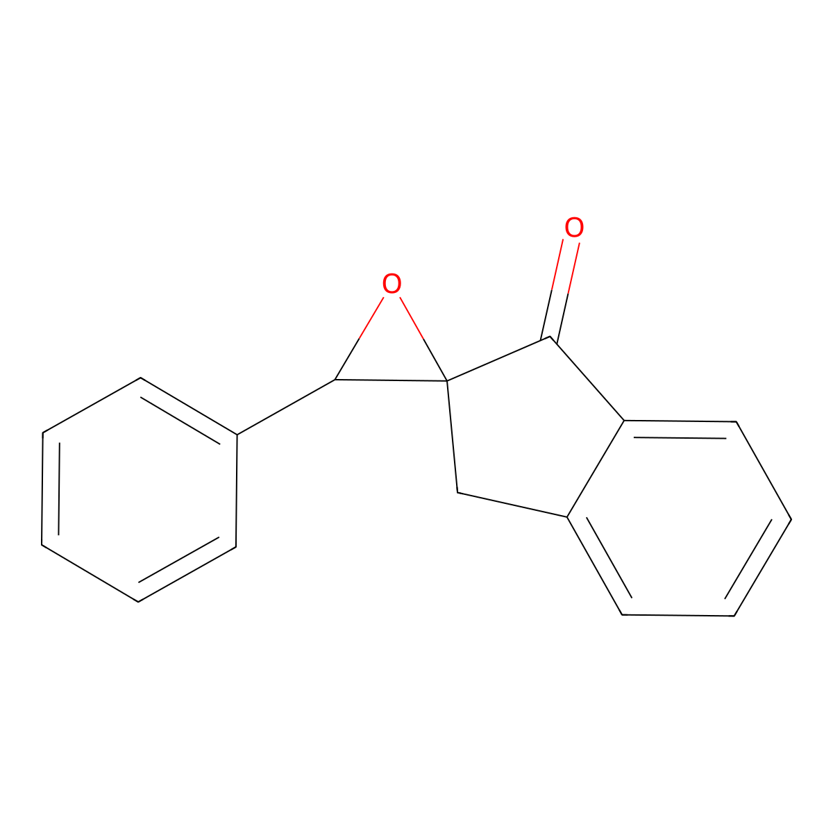 2,3-Dihydro-2-phenyl-3-spiroepoxy-1H-indanone molecular structure, CAS 13148-14-6
