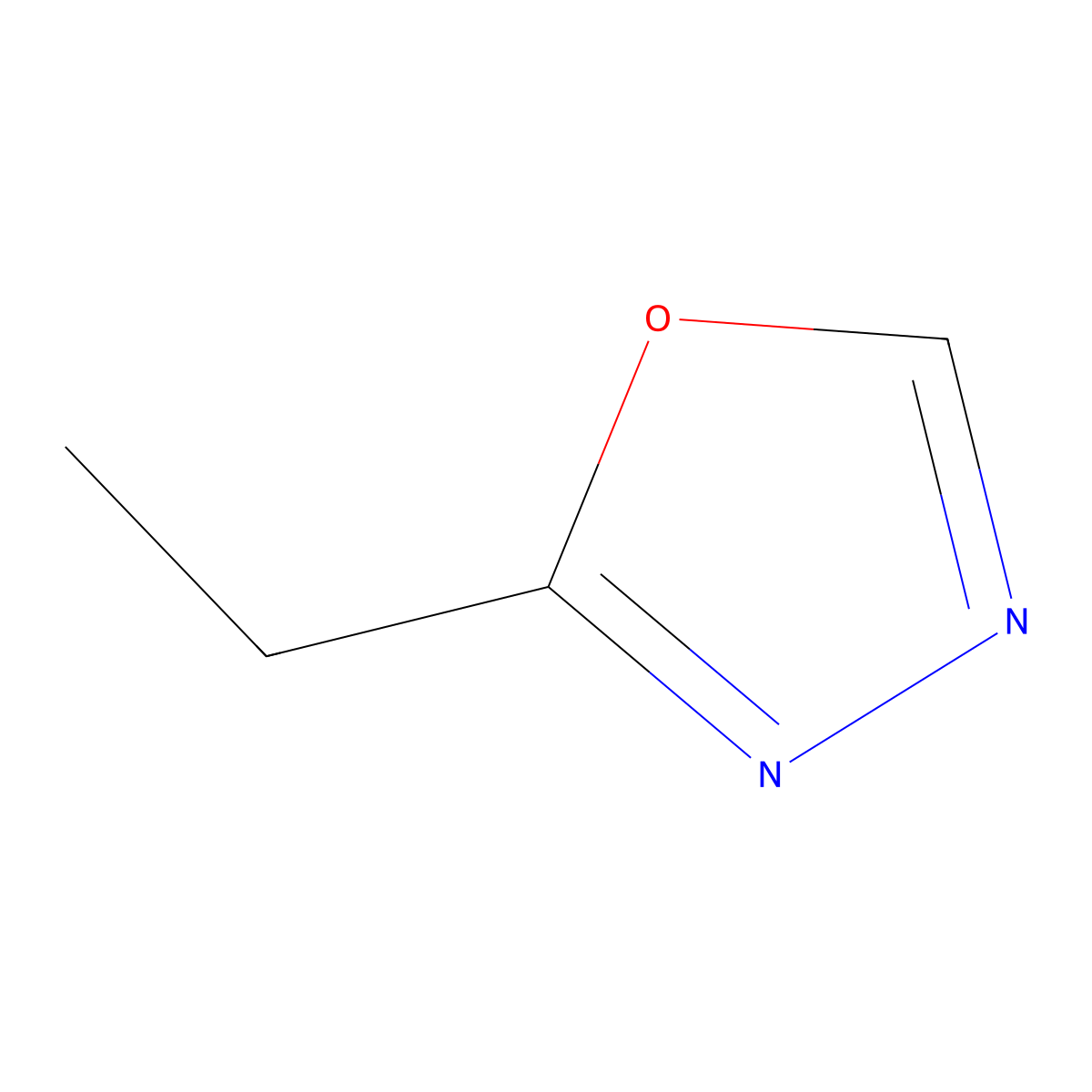 2-Ethyl-1,3,4-oxadiazole molecular structure, CAS 13148-61-3