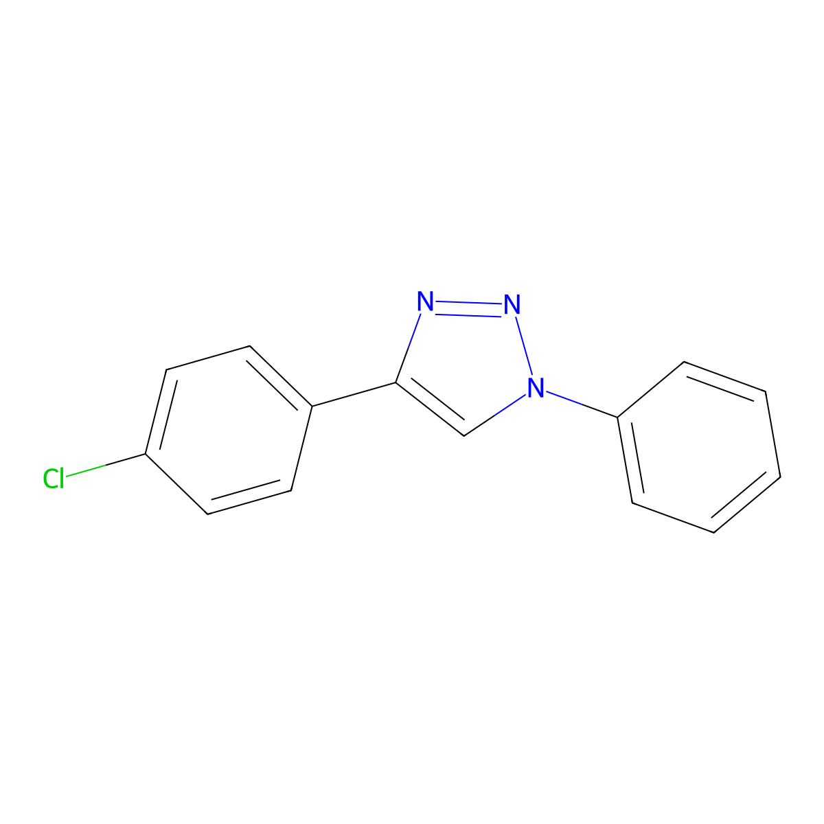 4-(4-Chlorophenyl)-1-phenyl-1H-1,2,3-triazole molecular structure, CAS 13148-81-7