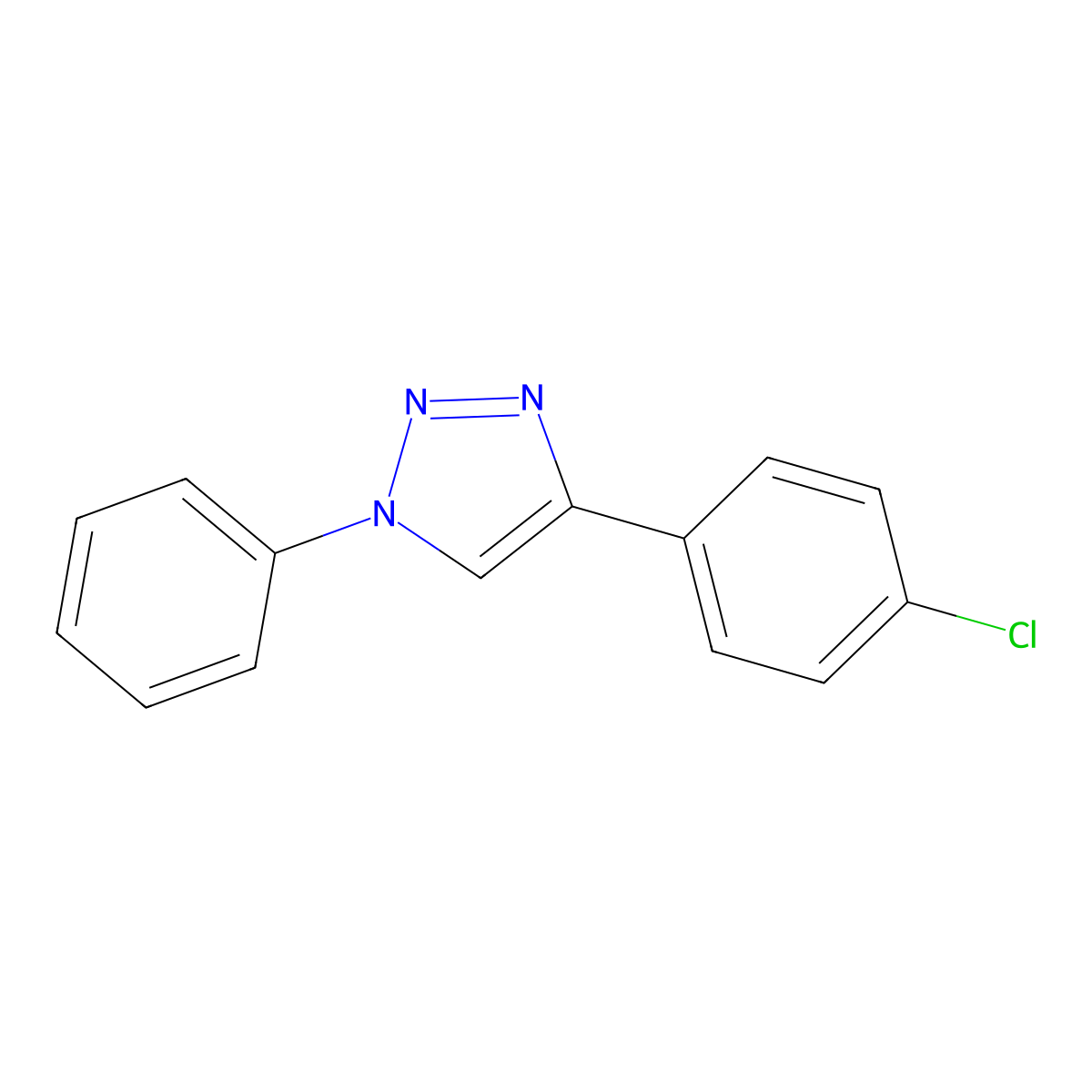 4-(4-Chlorophenyl)-1-phenyl-1H-1,2,3-triazole molecular structure, CAS 13148-81-7