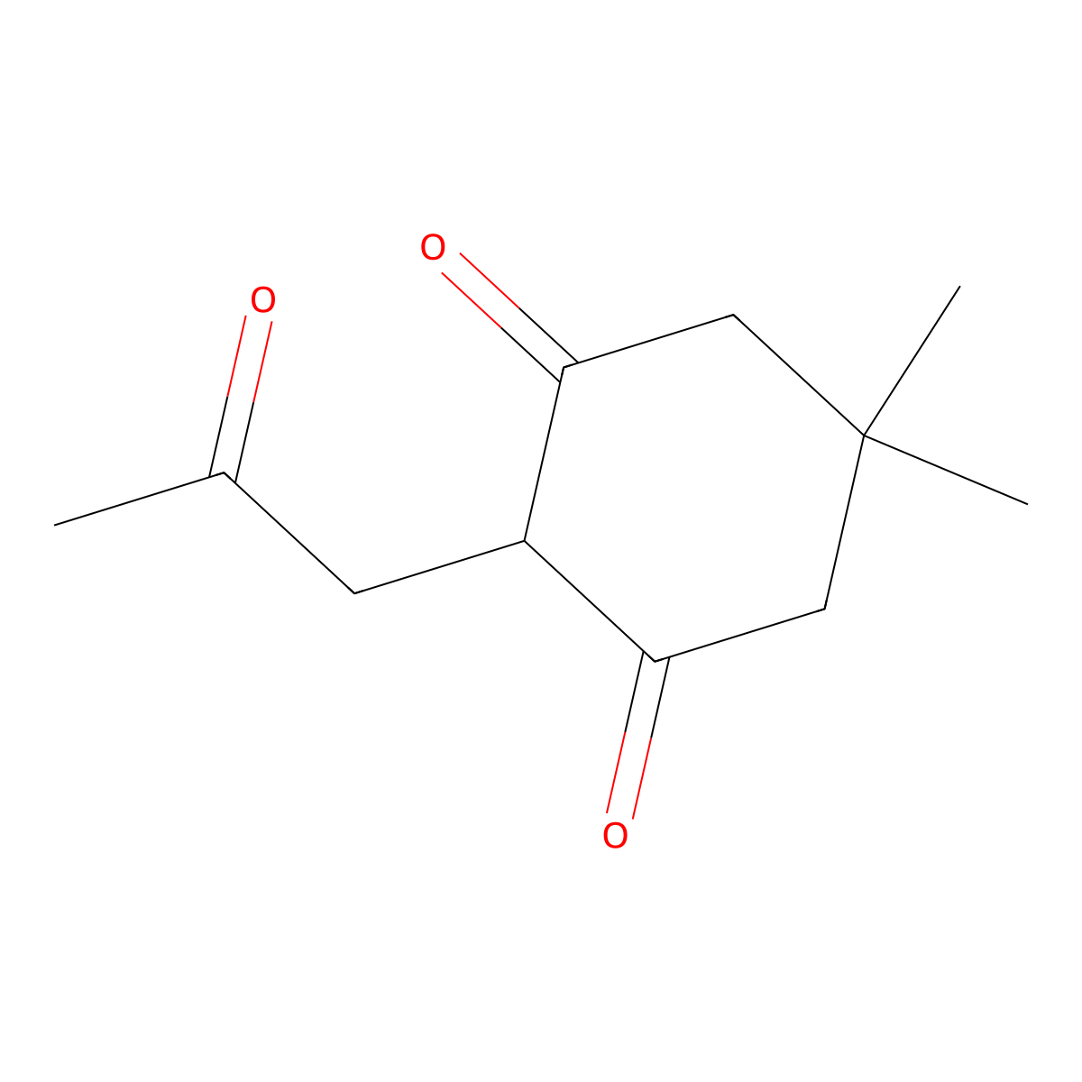 5,5-Dimethyl-2-(2-oxopropyl)cyclohexane-1,3-dione molecular structure, CAS 13148-87-3