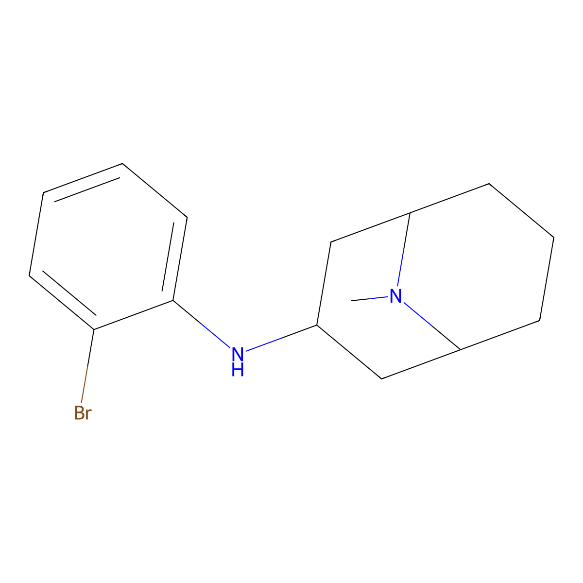 N-(2-bromophenyl)-9-methyl-9-azabicyclo[3.3.1]nonan-3-amine molecular structure, CAS 1314801-63-2