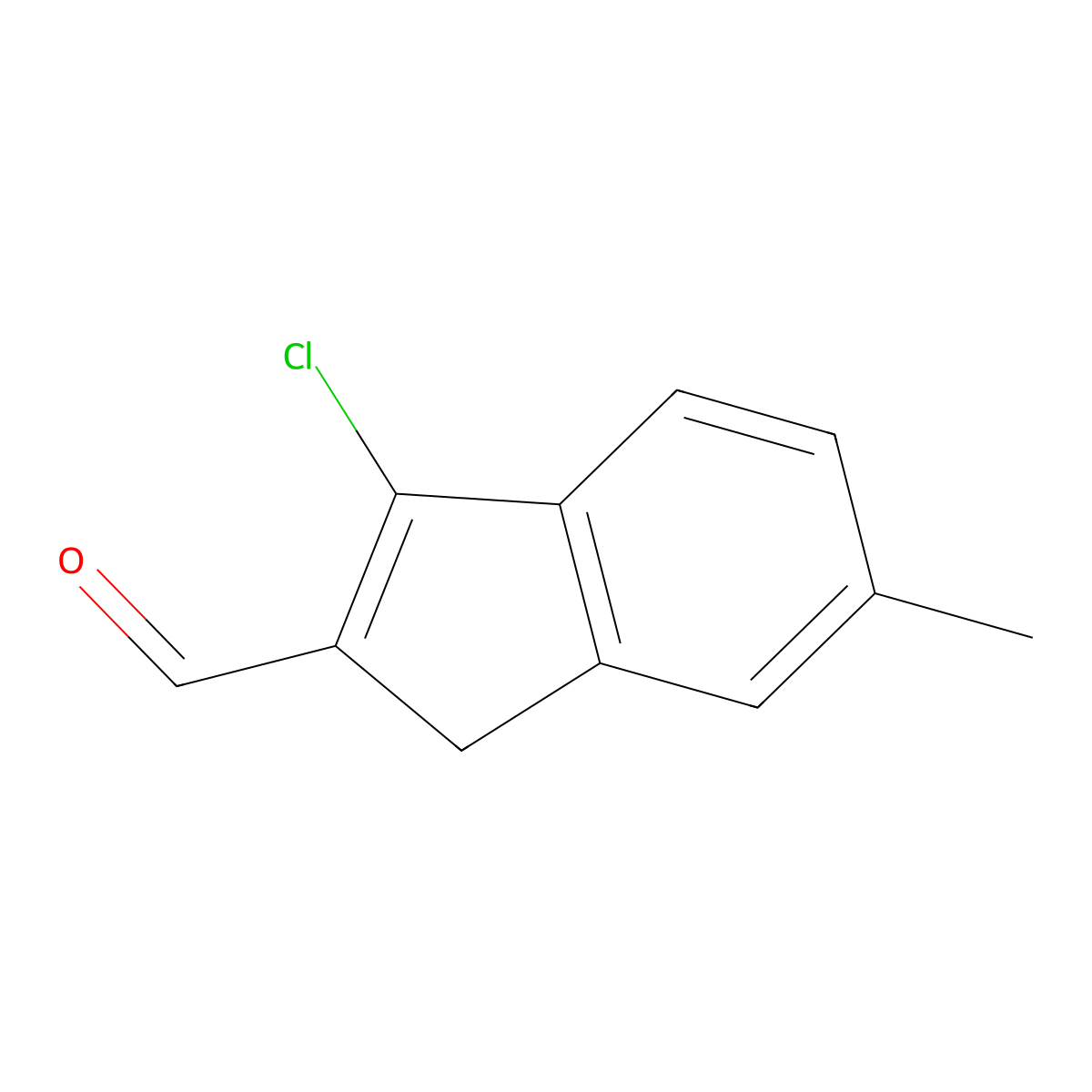 3-chloro-6-methyl-1H-indene-2-carbaldehyde molecular structure, CAS 1314802-45-3