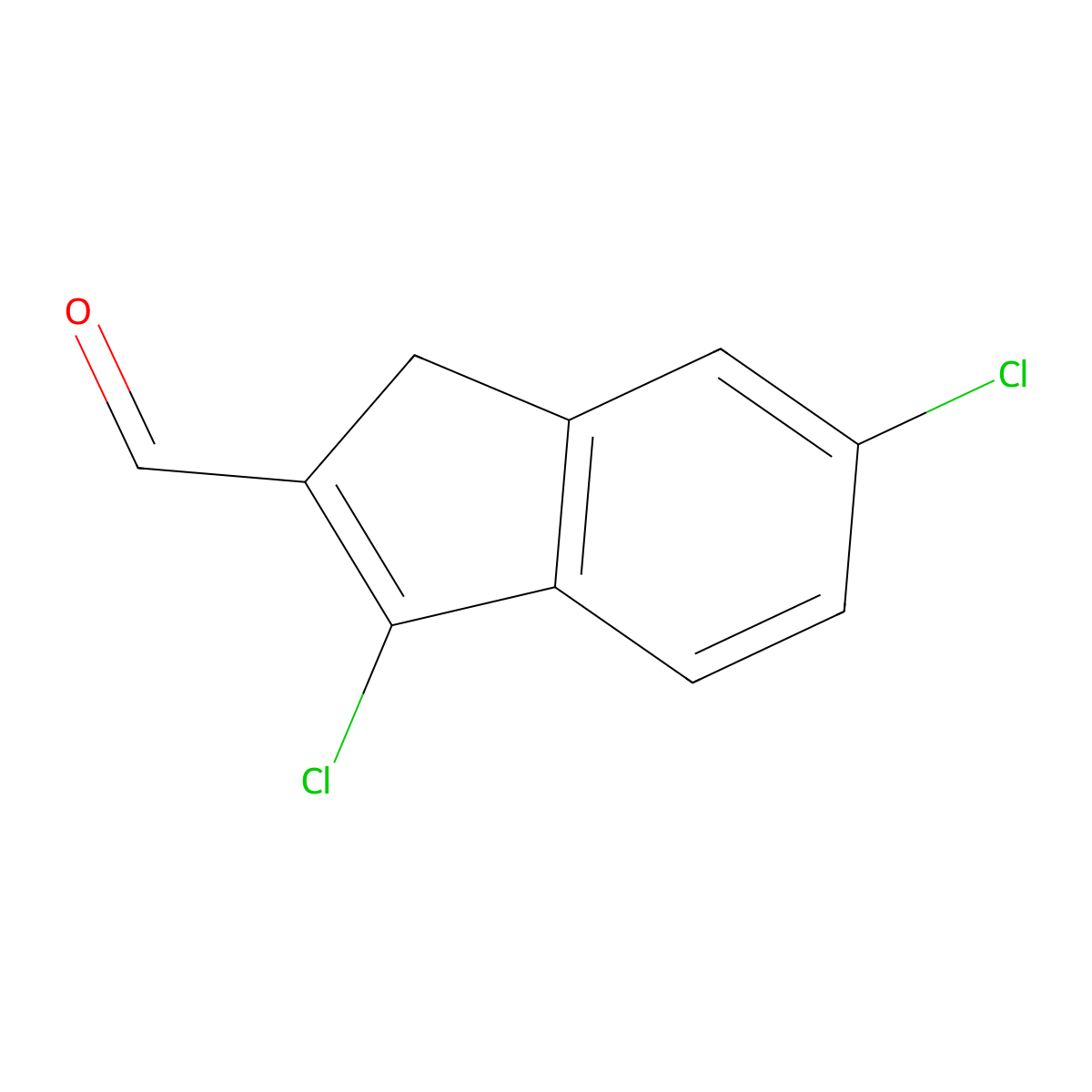 3,6-dichloro-1H-indene-2-carbaldehyde molecular structure, CAS 1314802-47-5