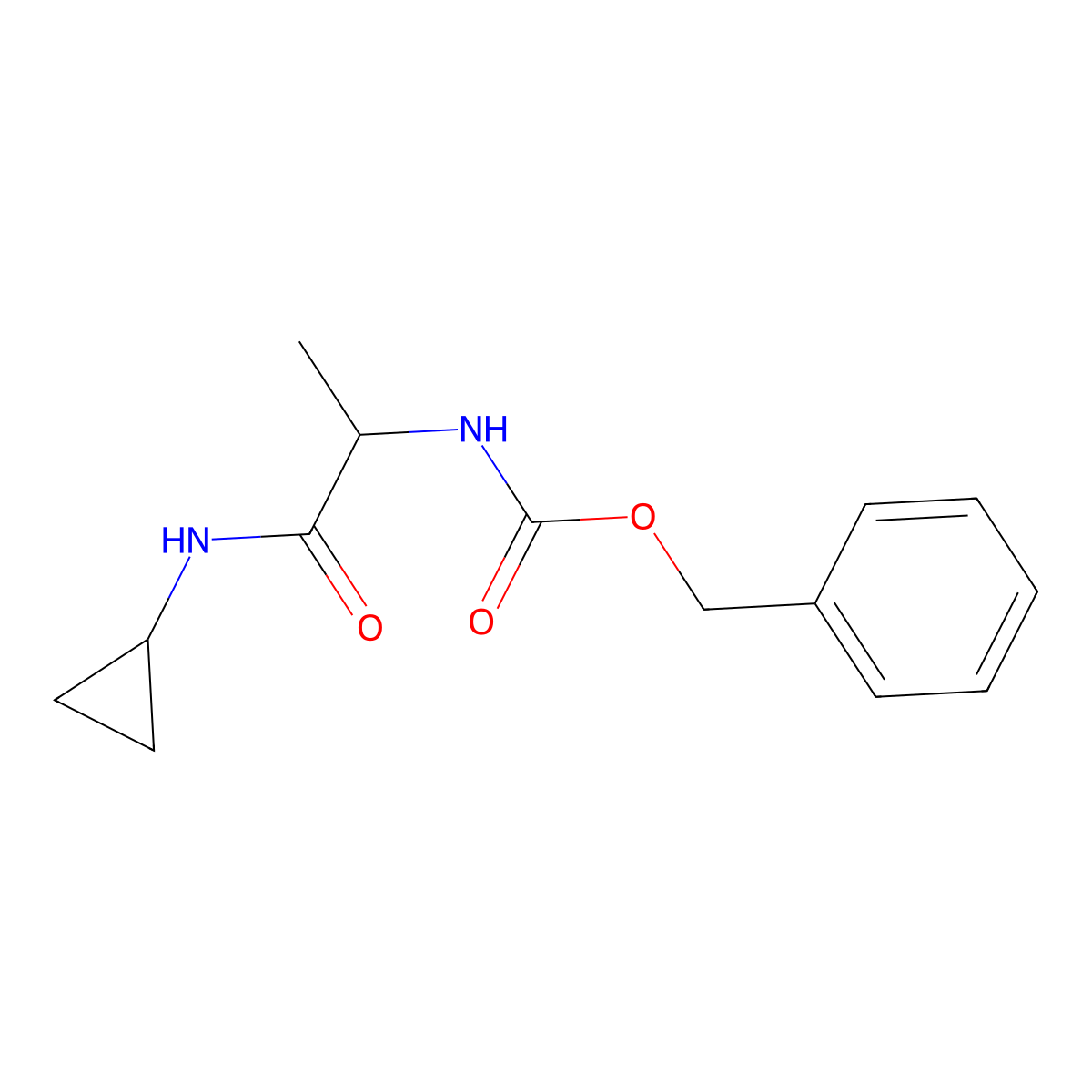 Benzyl N-[(1S)-1-(cyclopropylcarbamoyl)ethyl]carbamate molecular structure, CAS 1314806-92-2