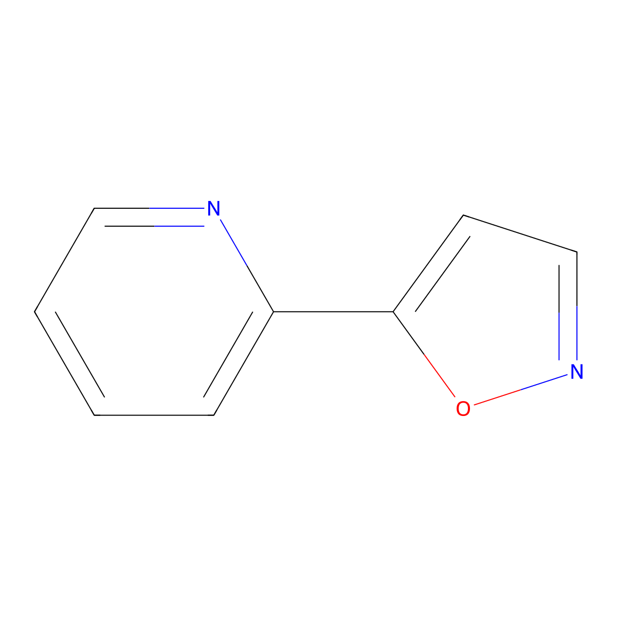2-(1,2-Oxazol-5-yl)pyridine molecular structure, CAS 1314809-76-1