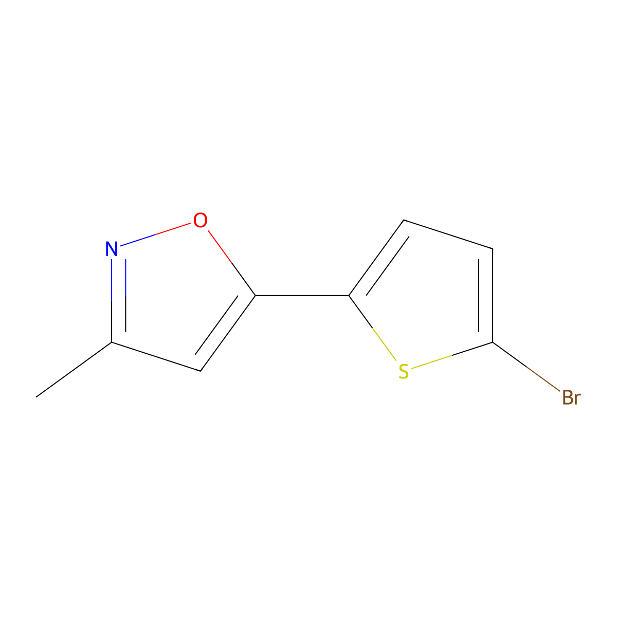 5-(5-Bromo-2-thienyl)-3-methylisoxazole molecular structure, CAS 1314809-77-2