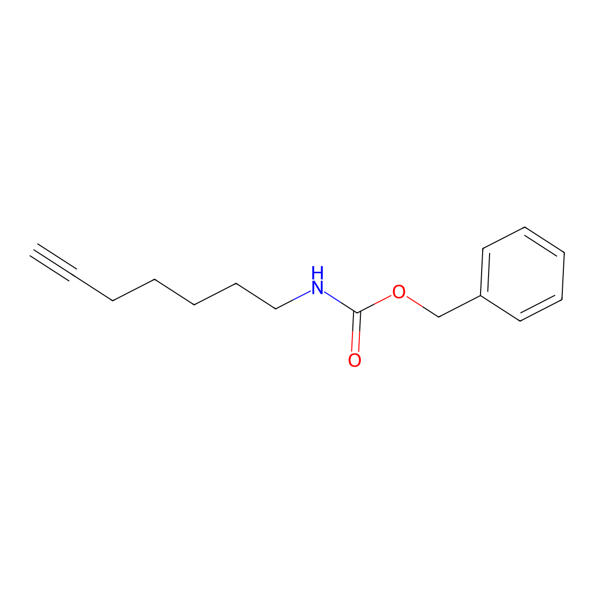 Benzyl hept-6-yn-1-ylcarbamate molecular structure, CAS 1314868-07-9