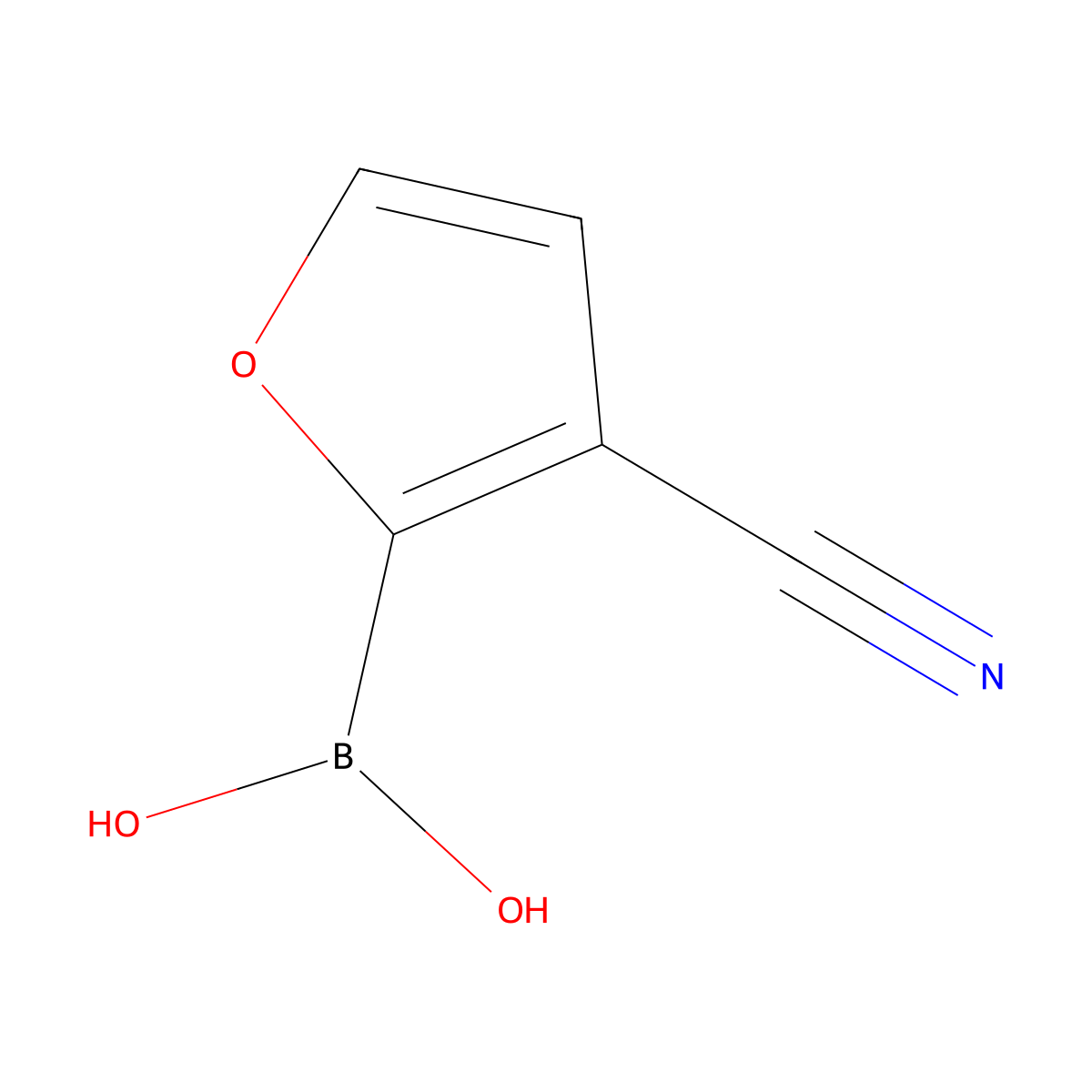 (3-Cyanofuran-2-yl)boronic acid molecular structure, CAS 1314881-06-5