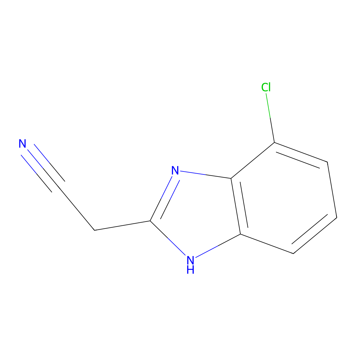 2-(Cyanomethyl)-4-chlorobenzimidazole molecular structure, CAS 1314881-77-0