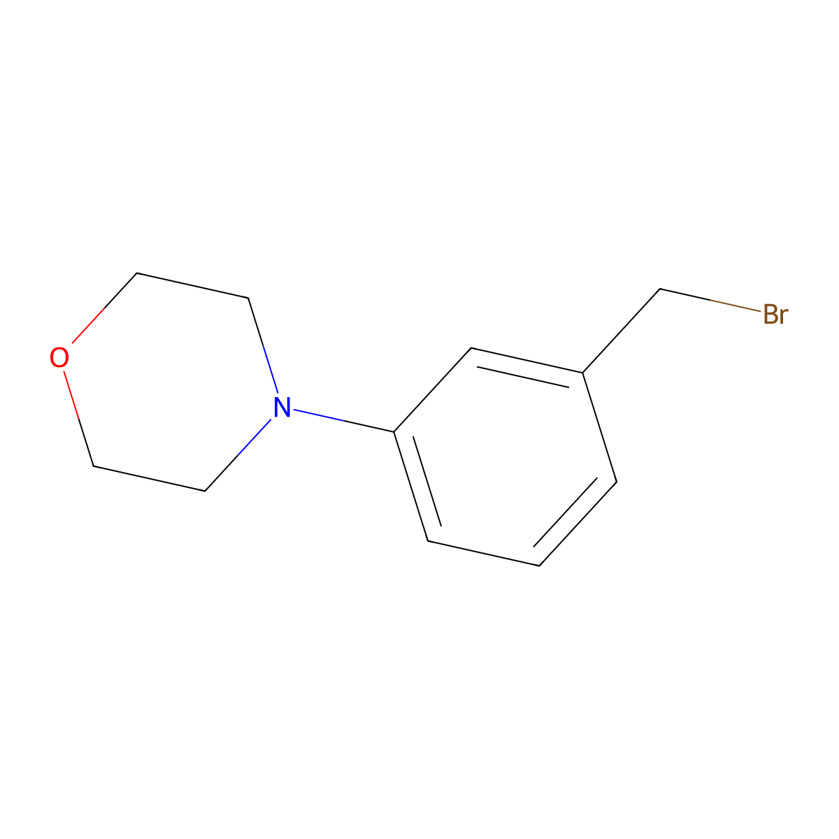 4-(3-(Bromomethyl)phenyl)morpholine molecular structure, CAS 1314884-51-9