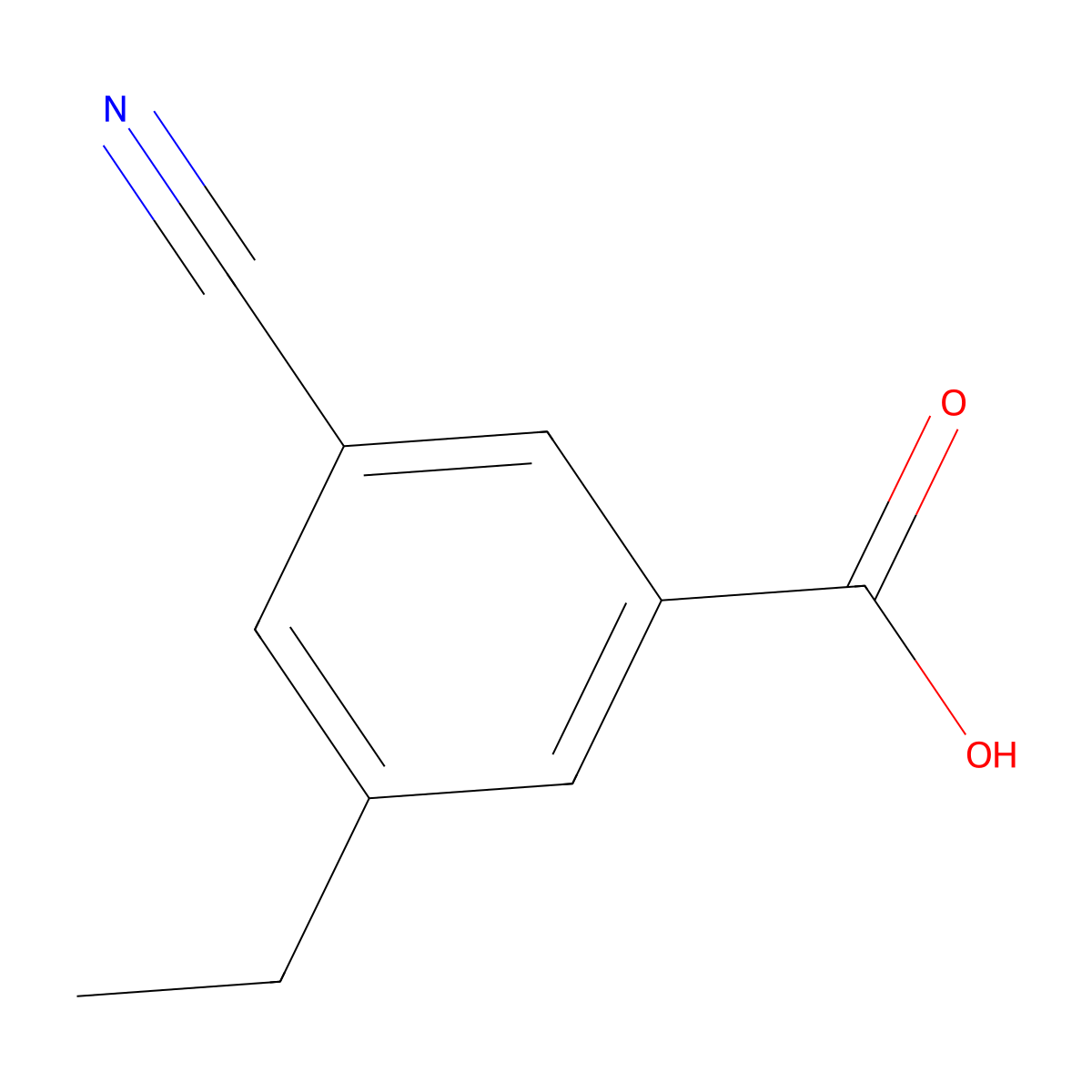 3-Cyano-5-ethylbenzoic acid molecular structure, CAS 1314892-41-5