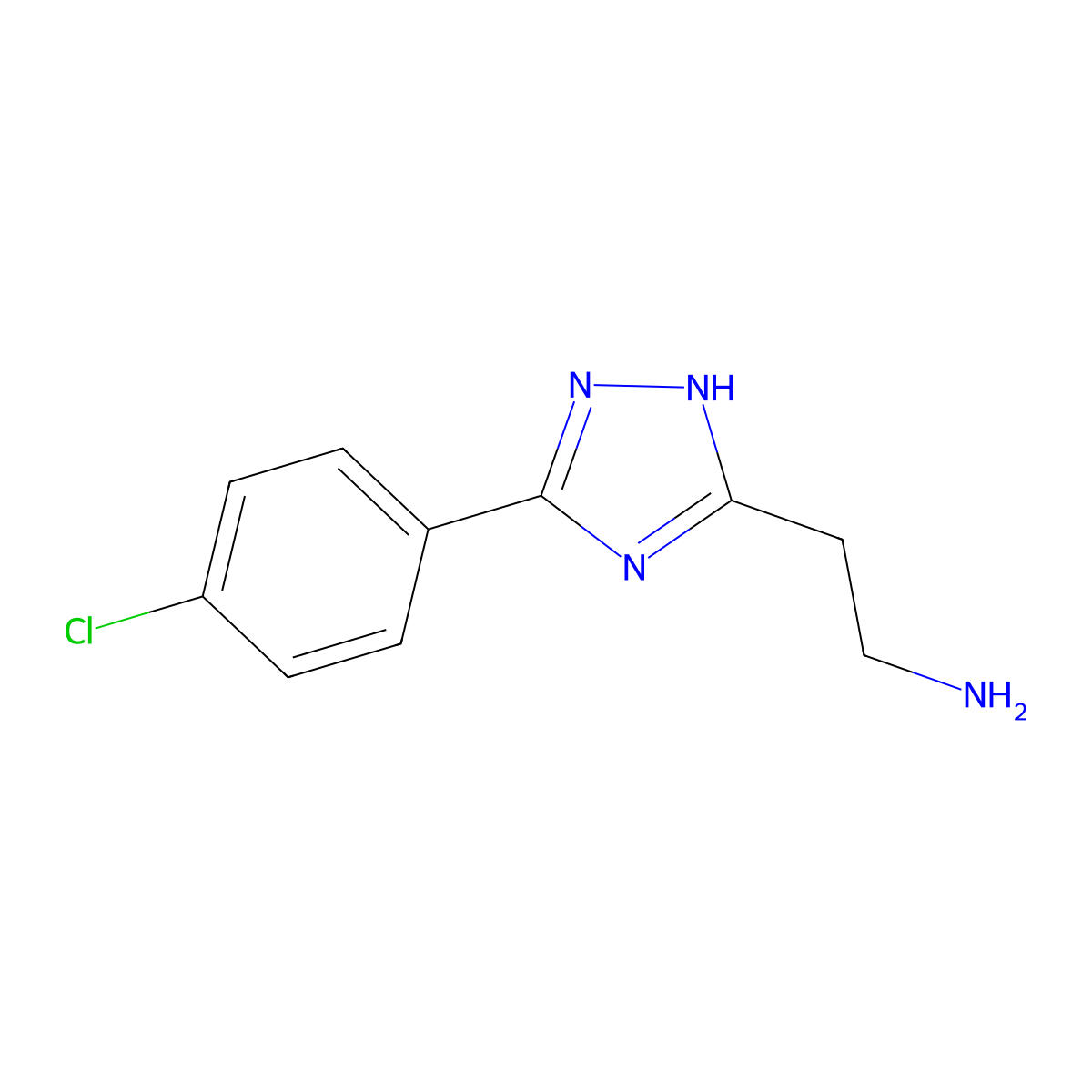 2-[5-(4-Chlorophenyl)-4H-1,2,4-triazol-3-yl]ethan-1-amine molecular structure, CAS 1314892-70-0