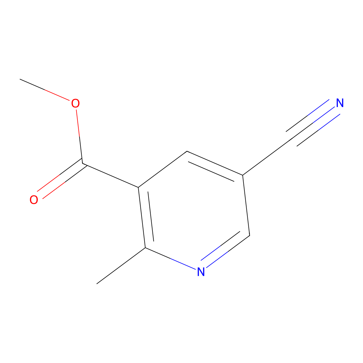 Methyl 5-cyano-2-methylnicotinate molecular structure, CAS 1314892-87-9