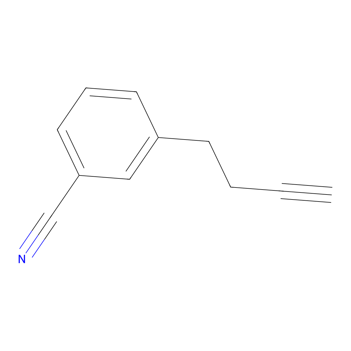 3-(But-3-yn-1-yl)benzonitrile molecular structure, CAS 1314893-02-1