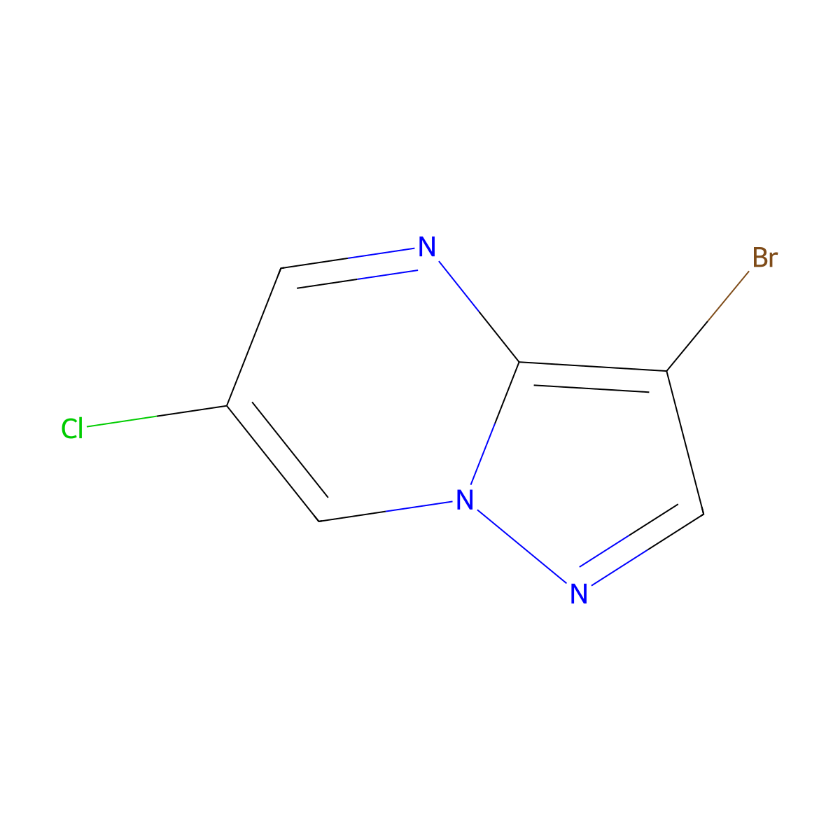 3-Bromo-6-chloropyrazolo[1,5-a]pyrimidine molecular structure, CAS 1314893-92-9
