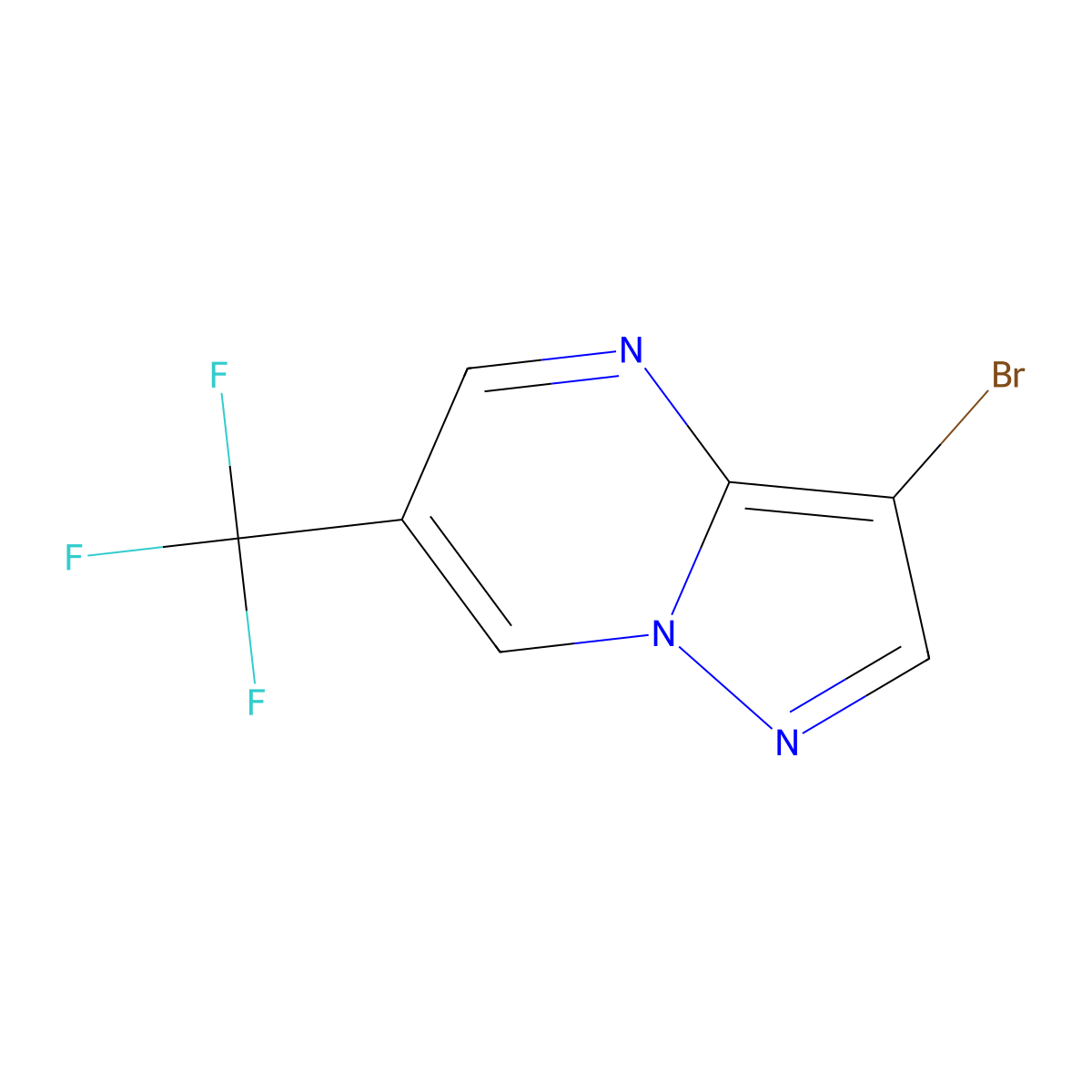 3-Bromo-6-(trifluoromethyl)pyrazolo[1,5-a]pyrimidine molecular structure, CAS 1314893-94-1