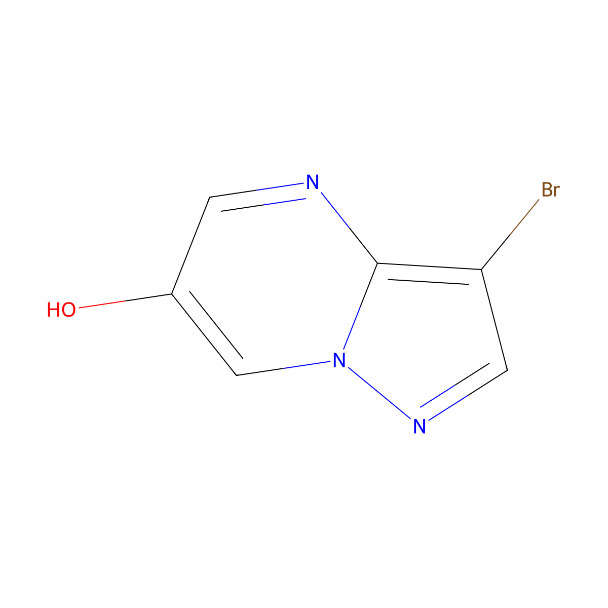 3-Bromopyrazolo[1,5-a]pyrimidin-6-ol molecular structure, CAS 1314893-97-4