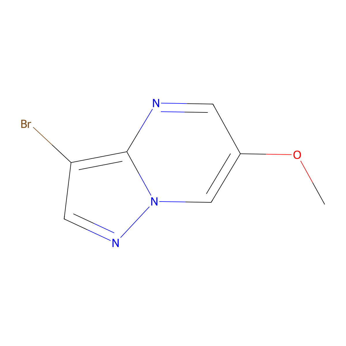 3-Bromo-6-methoxypyrazolo[1,5-a]pyrimidine molecular structure, CAS 1314893-99-6