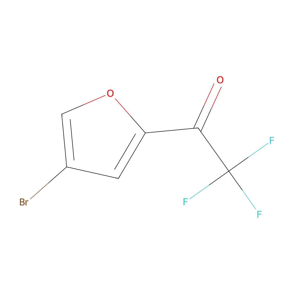 1-(4-Bromofuran-2-yl)-2,2,2-trifluoroethan-1-one molecular structure, CAS 1314894-53-5