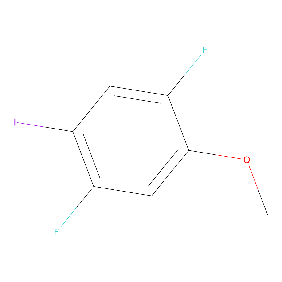 1,4-Difluoro-2-iodo-5-methoxybenzene molecular structure, CAS 1314894-86-4