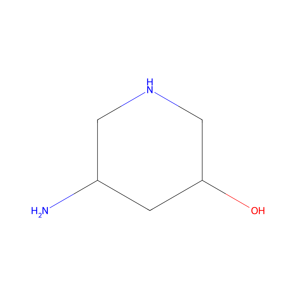 5-Aminopiperidin-3-ol molecular structure, CAS 1314895-84-5