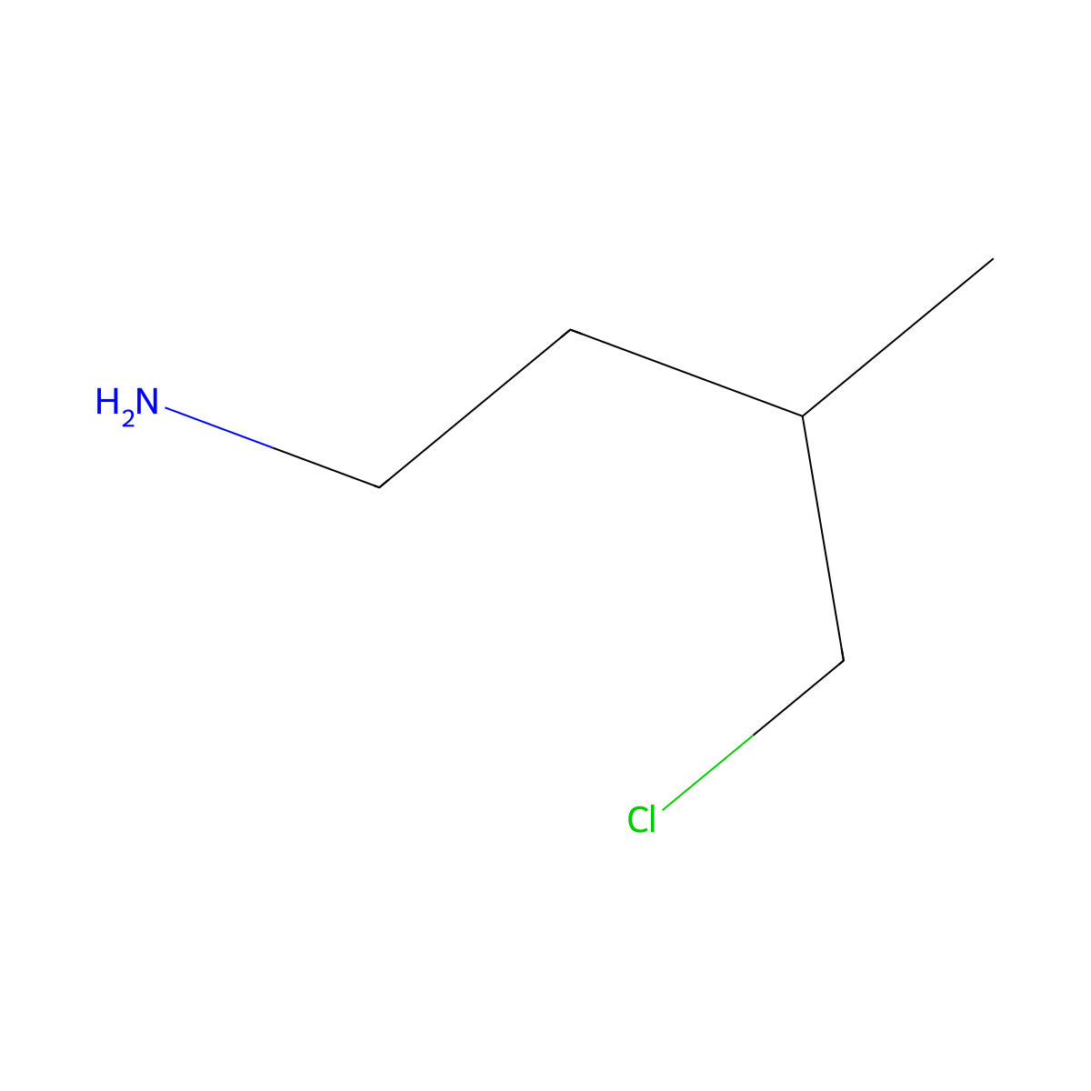 4-Chloro-3-methylbutan-1-amine molecular structure, CAS 1314896-91-7