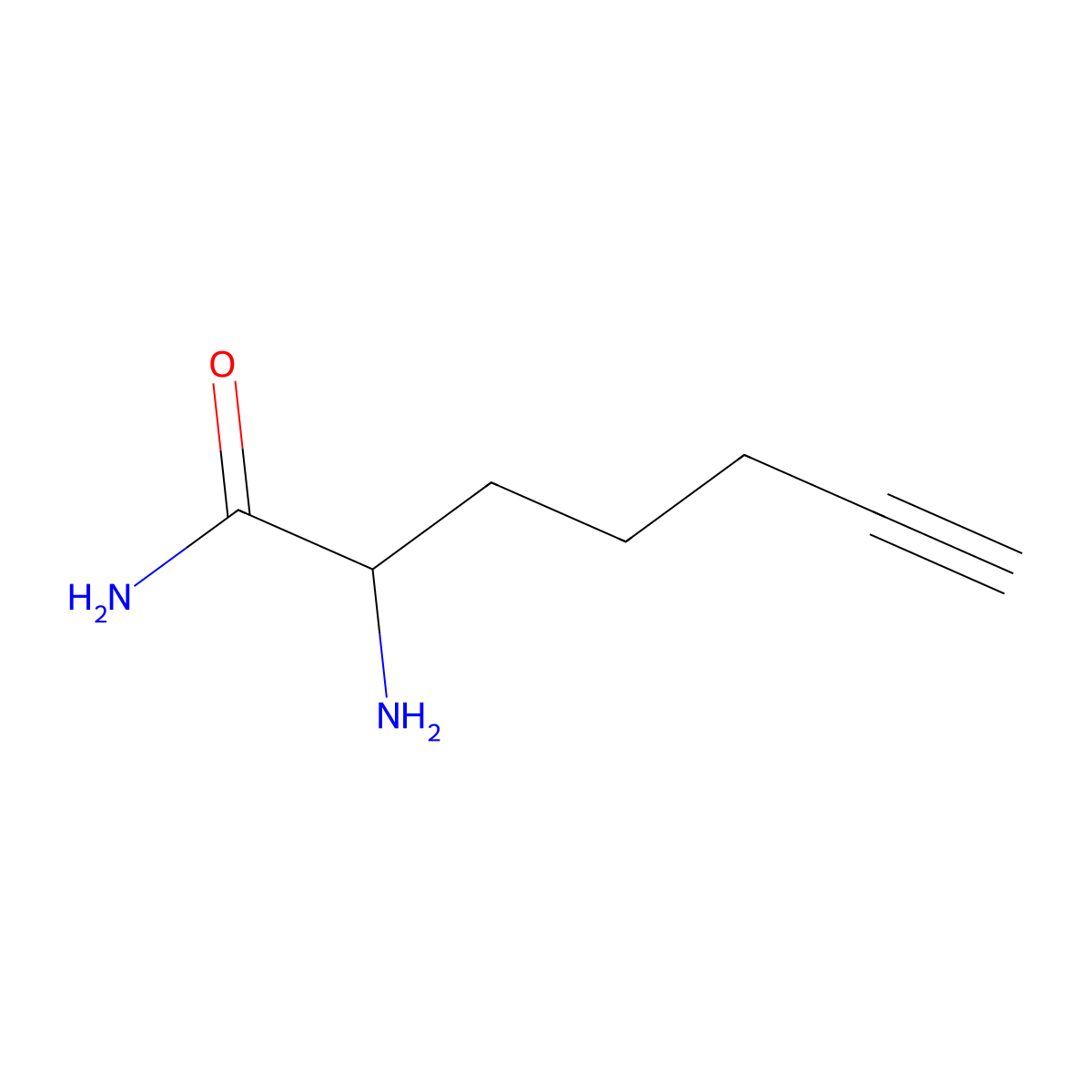 2-Aminohept-6-ynamide molecular structure, CAS 1314897-43-2