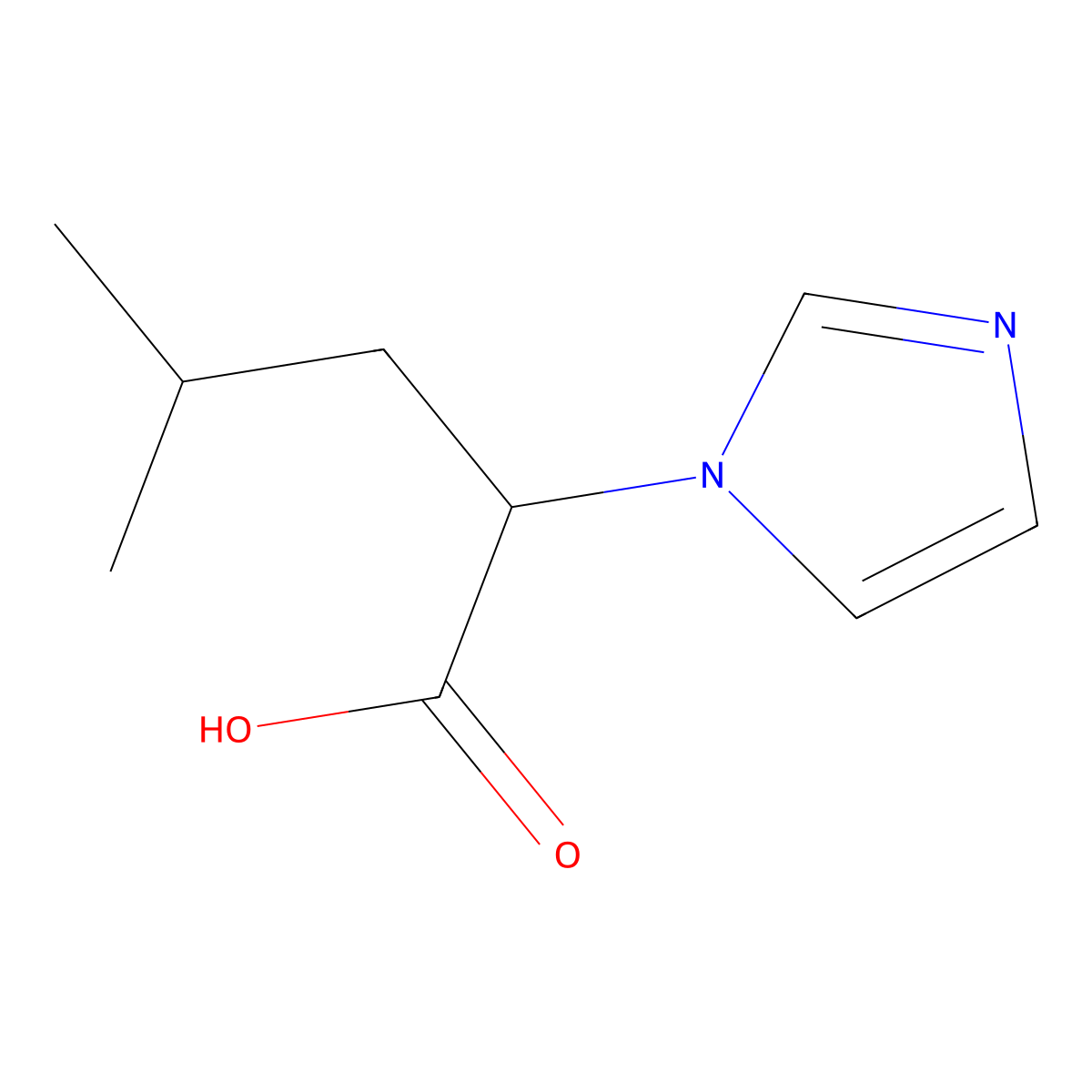 2-(1H-imidazol-1-yl)-4-methylpentanoic acid molecular structure, CAS 1314897-50-1