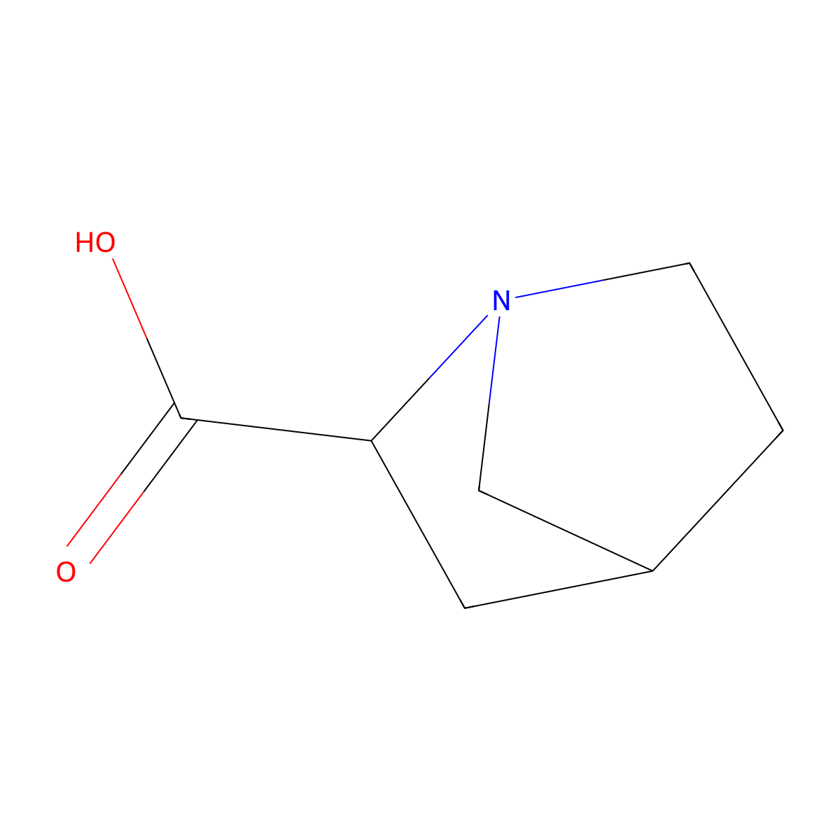 1-Azabicyclo[2.2.1]heptane-2-carboxylic acid molecular structure, CAS 1314897-64-7