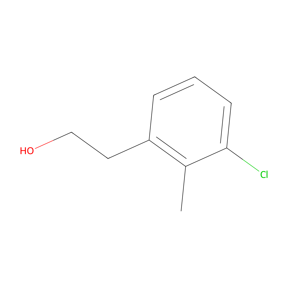3-Chloro-2-methylphenethyl alcohol molecular structure, CAS 1314898-23-1
