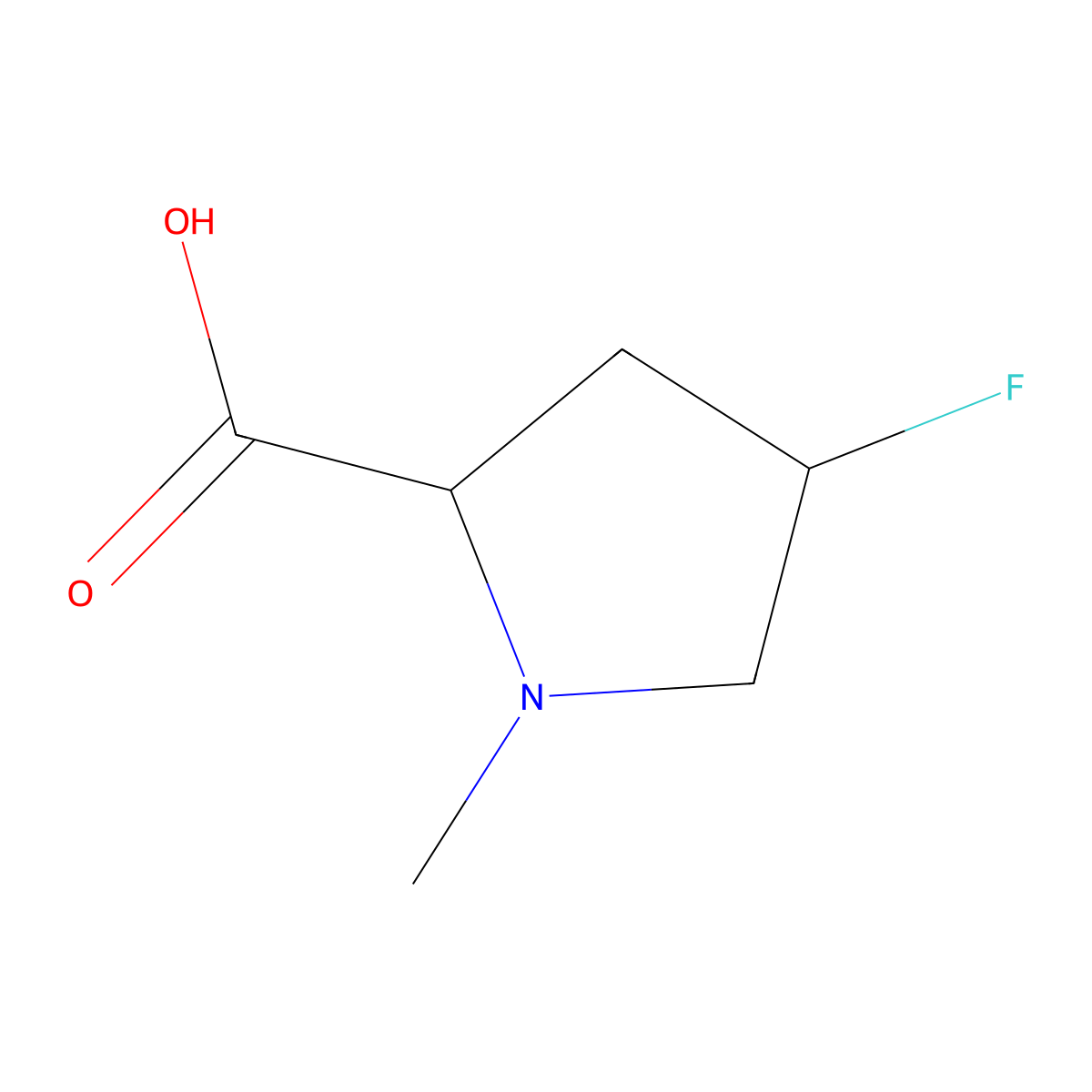 4-Fluoro-1-methylpyrrolidine-2-carboxylic acid molecular structure, CAS 1314898-32-2