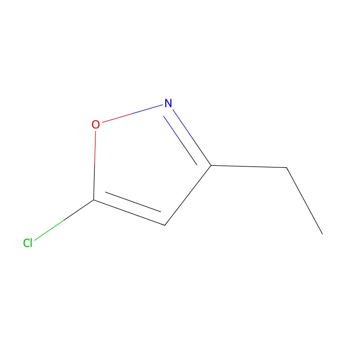 5-Chloro-3-ethyl-1,2-oxazole molecular structure, CAS 1314898-34-4