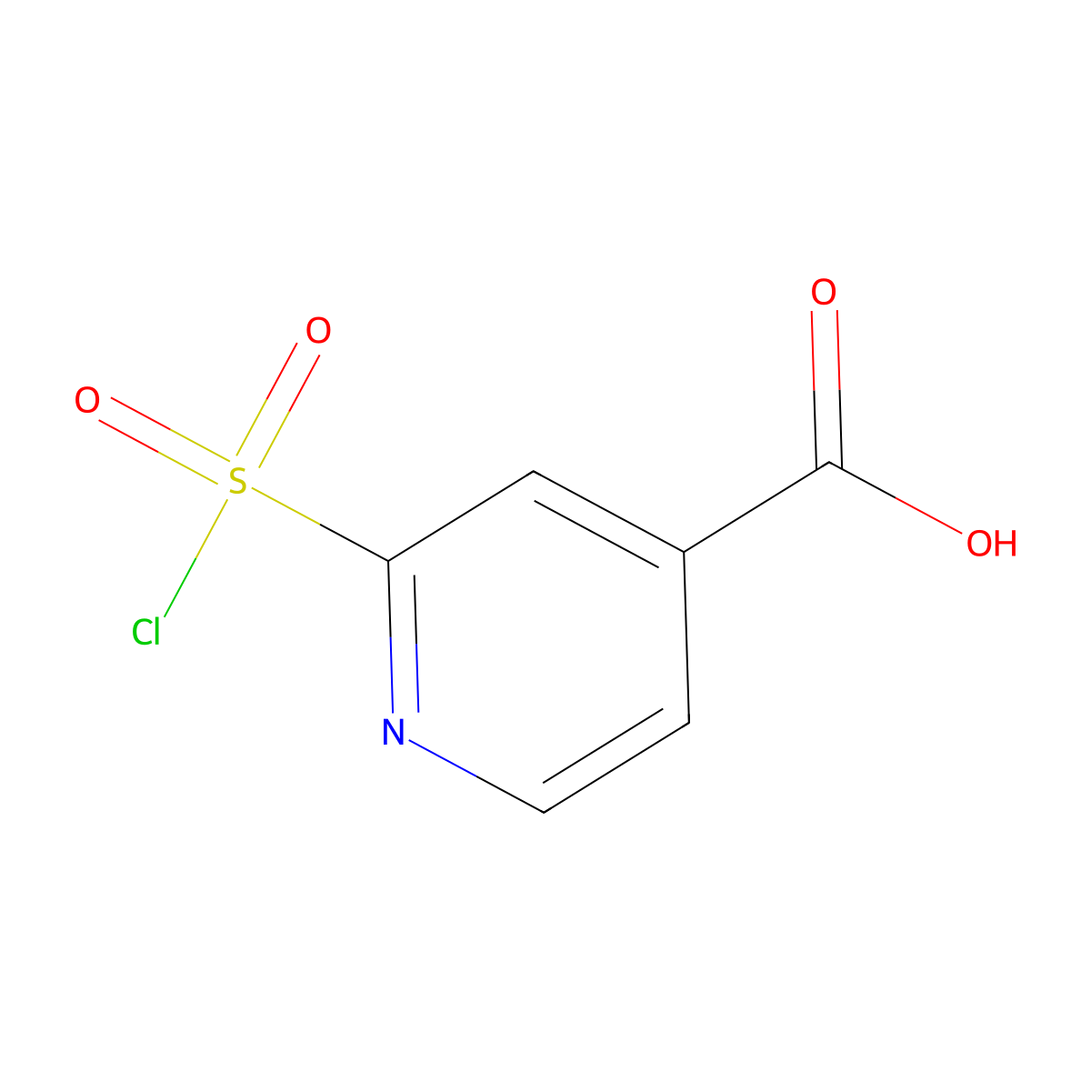 2-(Chlorosulfonyl)pyridine-4-carboxylic acid molecular structure, CAS 1314899-09-6