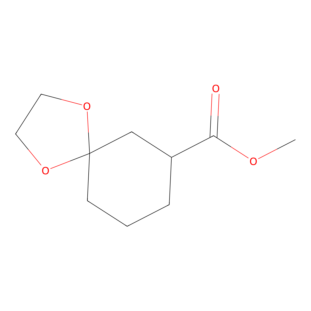 Methyl 1,4-dioxaspiro[4.5]decane-7-carboxylate molecular structure, CAS 13149-16-1
