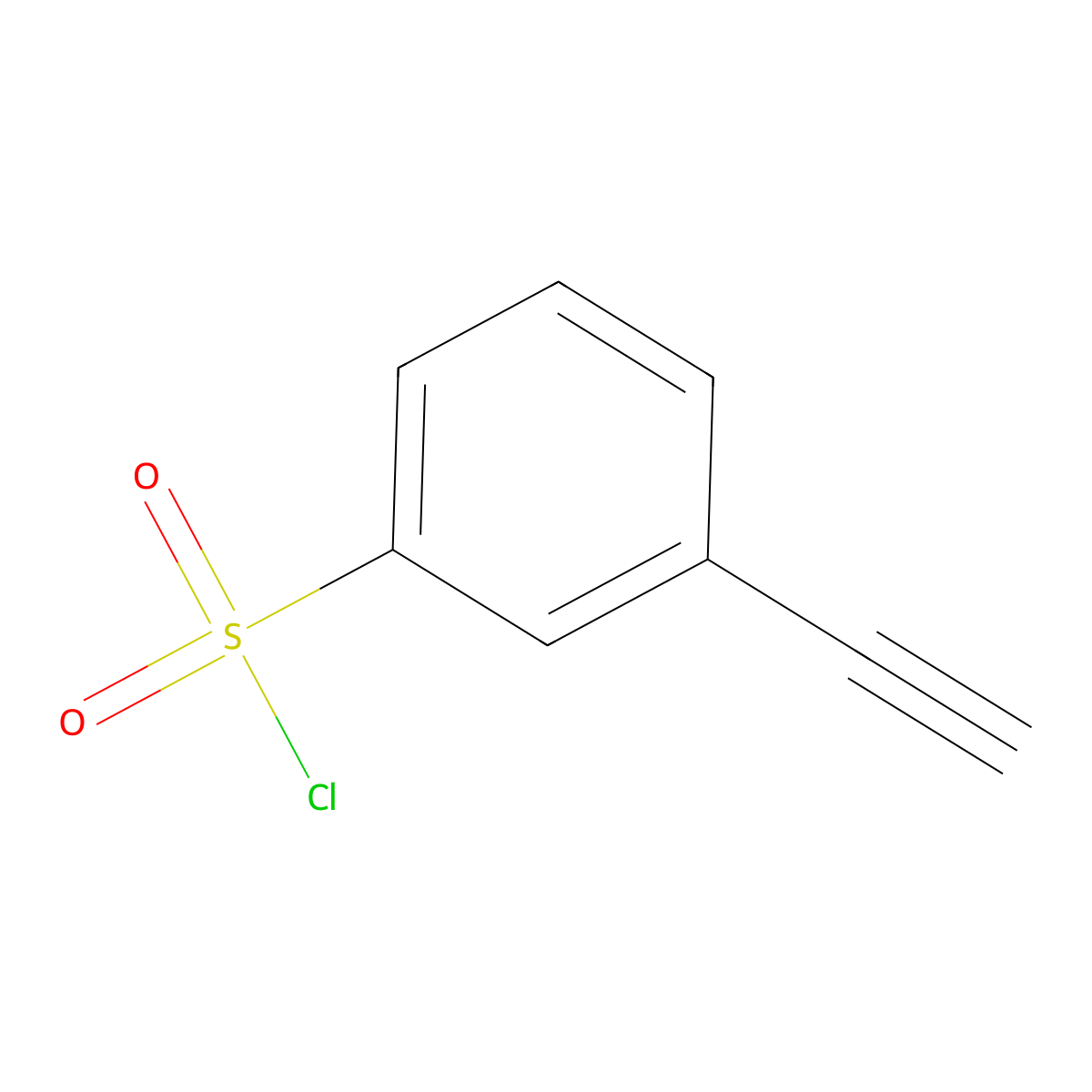 3-Ethynylbenzene-1-sulfonyl chloride molecular structure, CAS 1314900-33-8