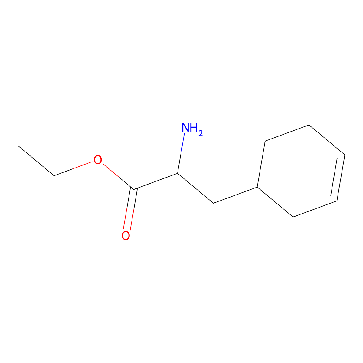 Ethyl 2-amino-3-(cyclohex-3-EN-1-YL)propanoate molecular structure, CAS 1314900-56-5
