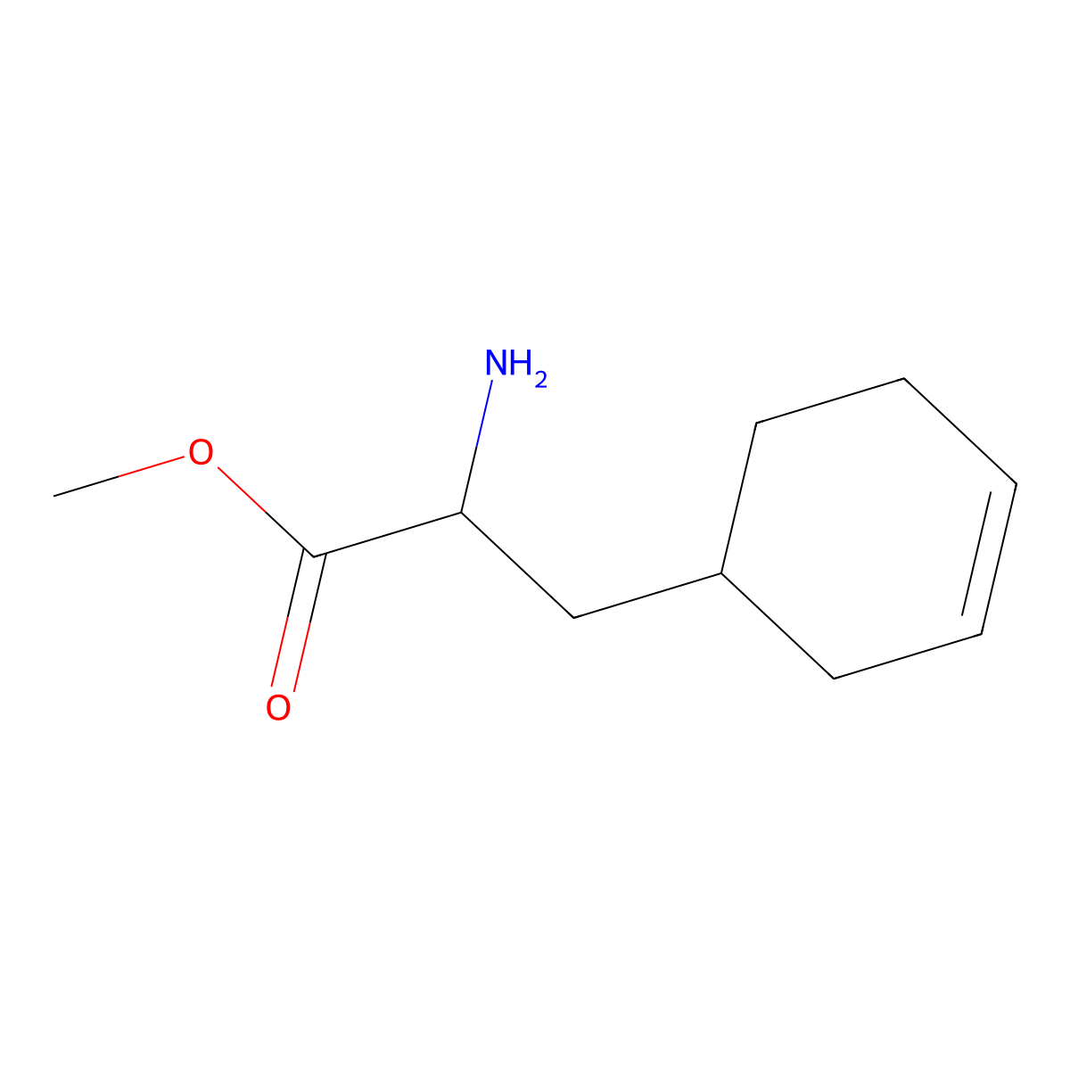 Methyl 2-amino-3-(cyclohex-3-en-1-yl)propanoate molecular structure, CAS 1314900-76-9