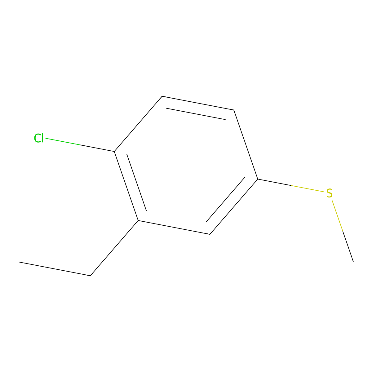 1-Chloro-2-ethyl-4-(methylsulfanyl)benzene molecular structure, CAS 1314900-86-1