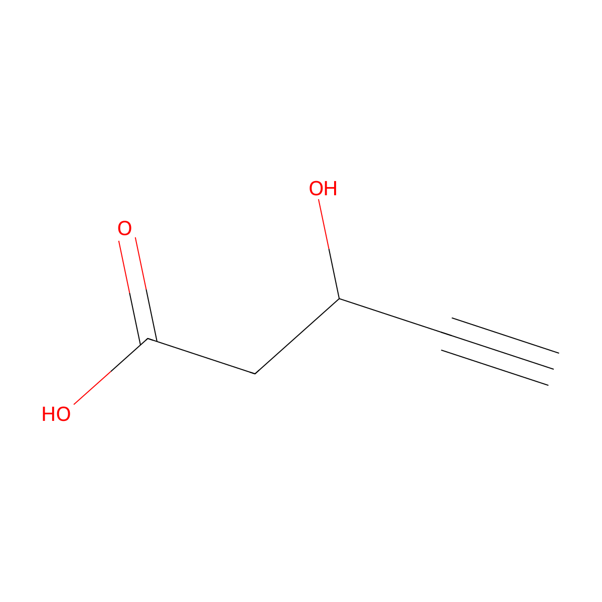 3-Hydroxypent-4-ynoic acid molecular structure, CAS 1314901-38-6
