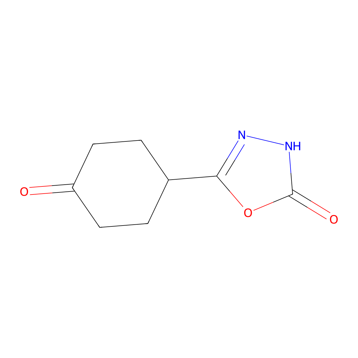 5-(4-Oxocyclohexyl)-2,3-dihydro-1,3,4-oxadiazol-2-one molecular structure, CAS 1314901-46-6