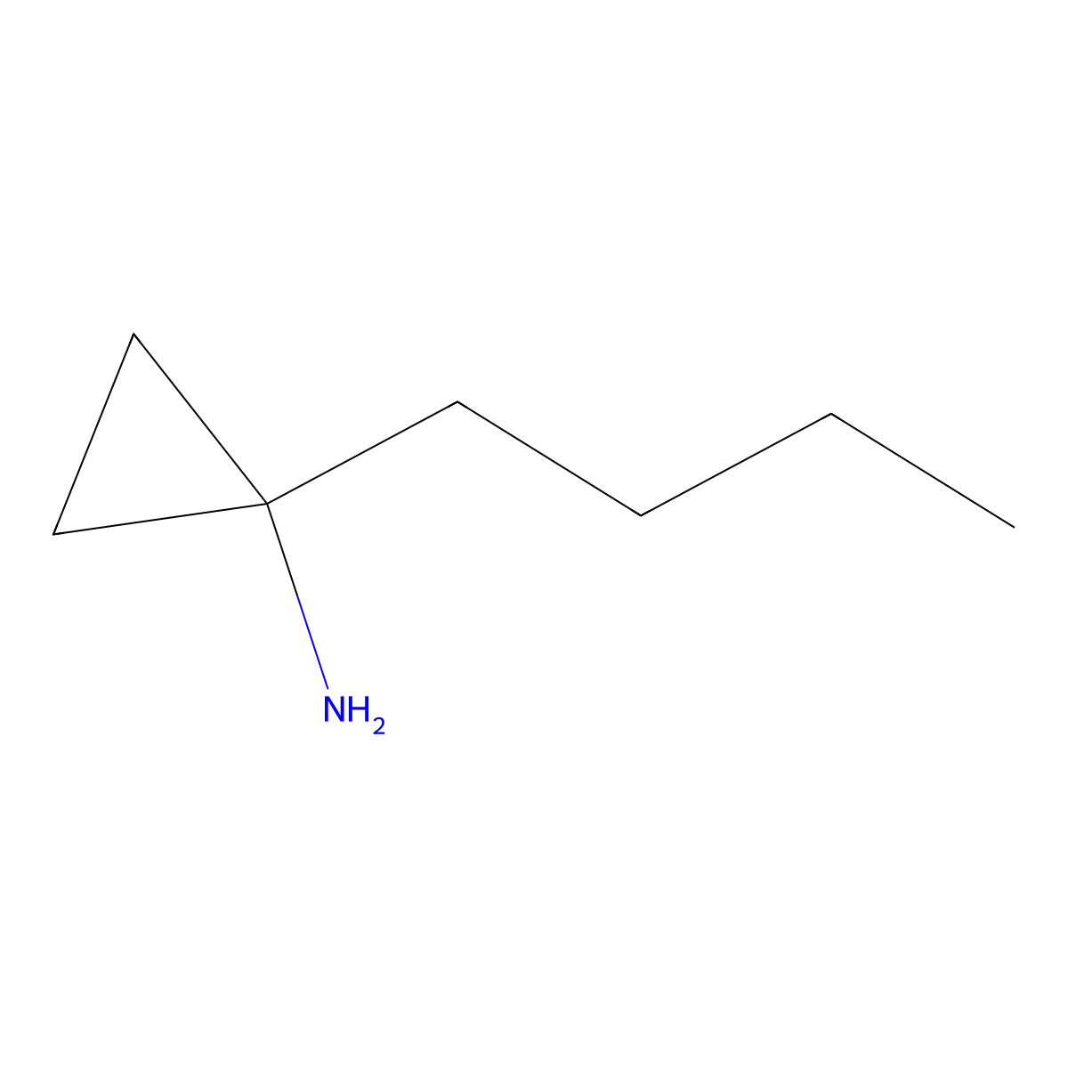 1-Butylcyclopropan-1-amine molecular structure, CAS 1314901-53-5