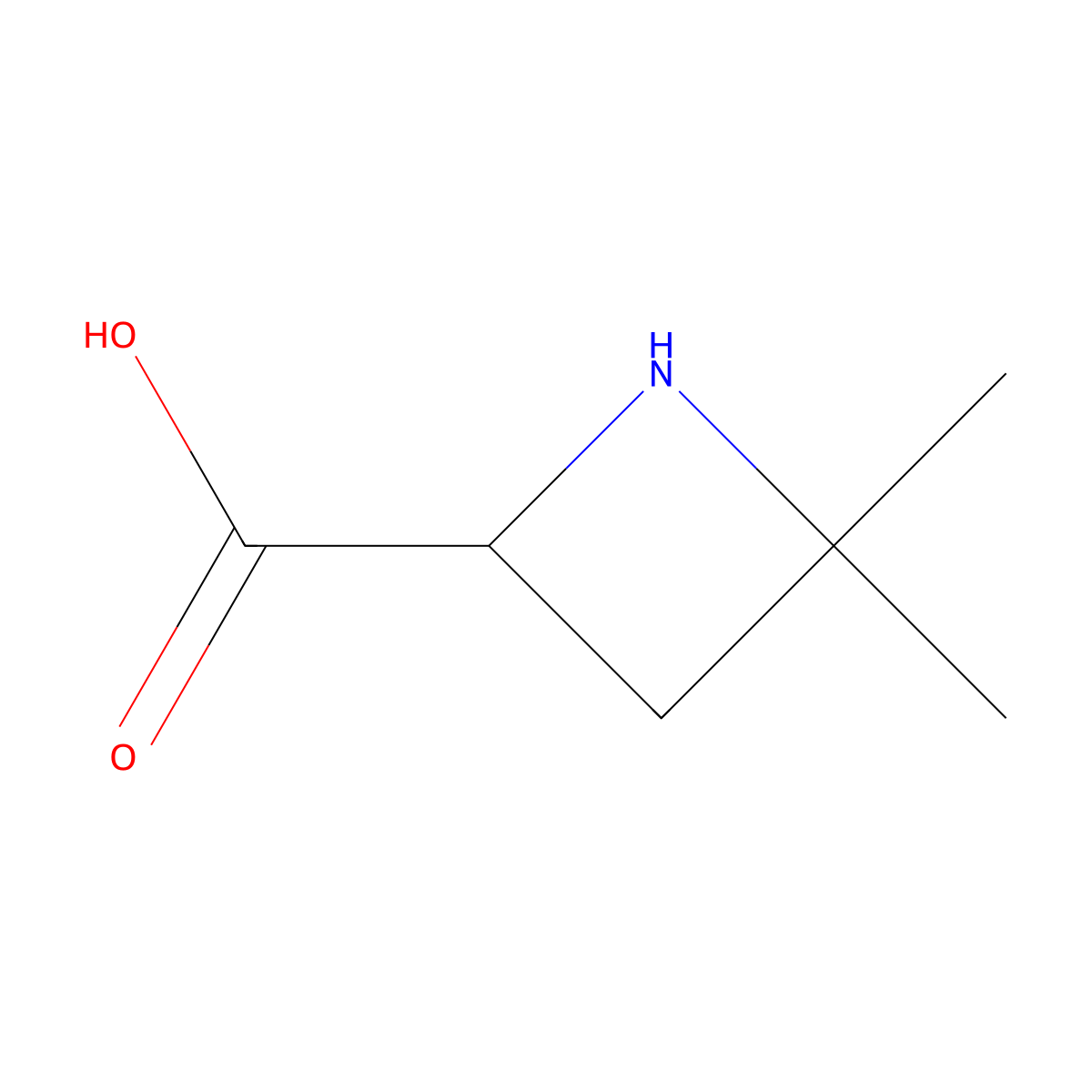 4,4-Dimethylazetidine-2-carboxylic acid molecular structure, CAS 1314901-92-2