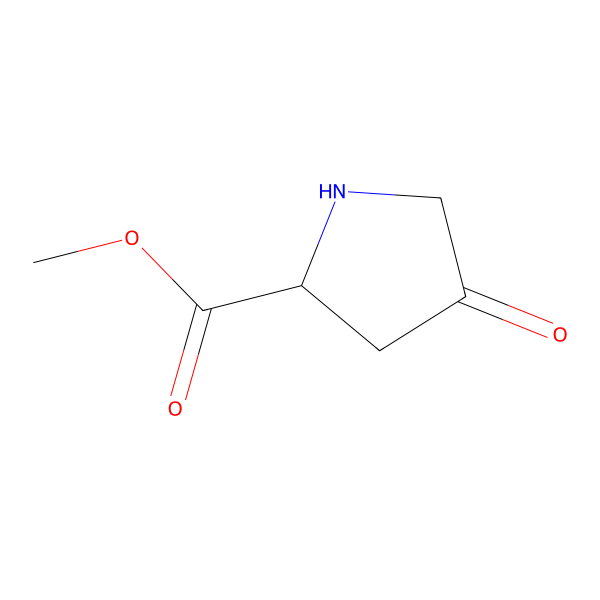 Methyl 4-oxopyrrolidine-2-carboxylate molecular structure, CAS 1314901-97-7
