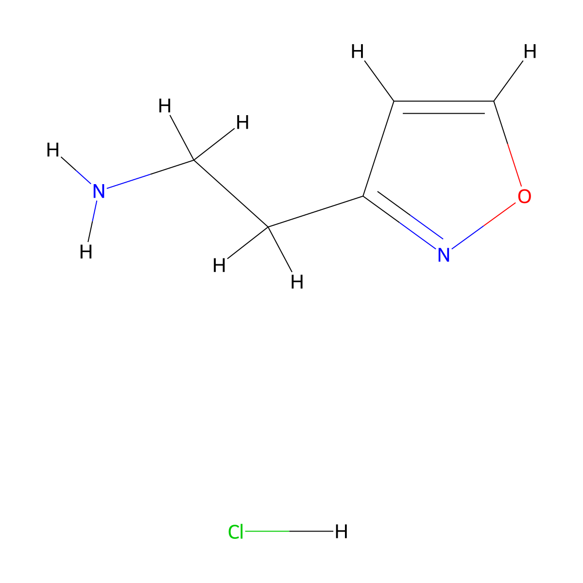 2-(1,2-Oxazol-3-yl)ethan-1-amine hydrochloride molecular structure, CAS 1314902-00-5