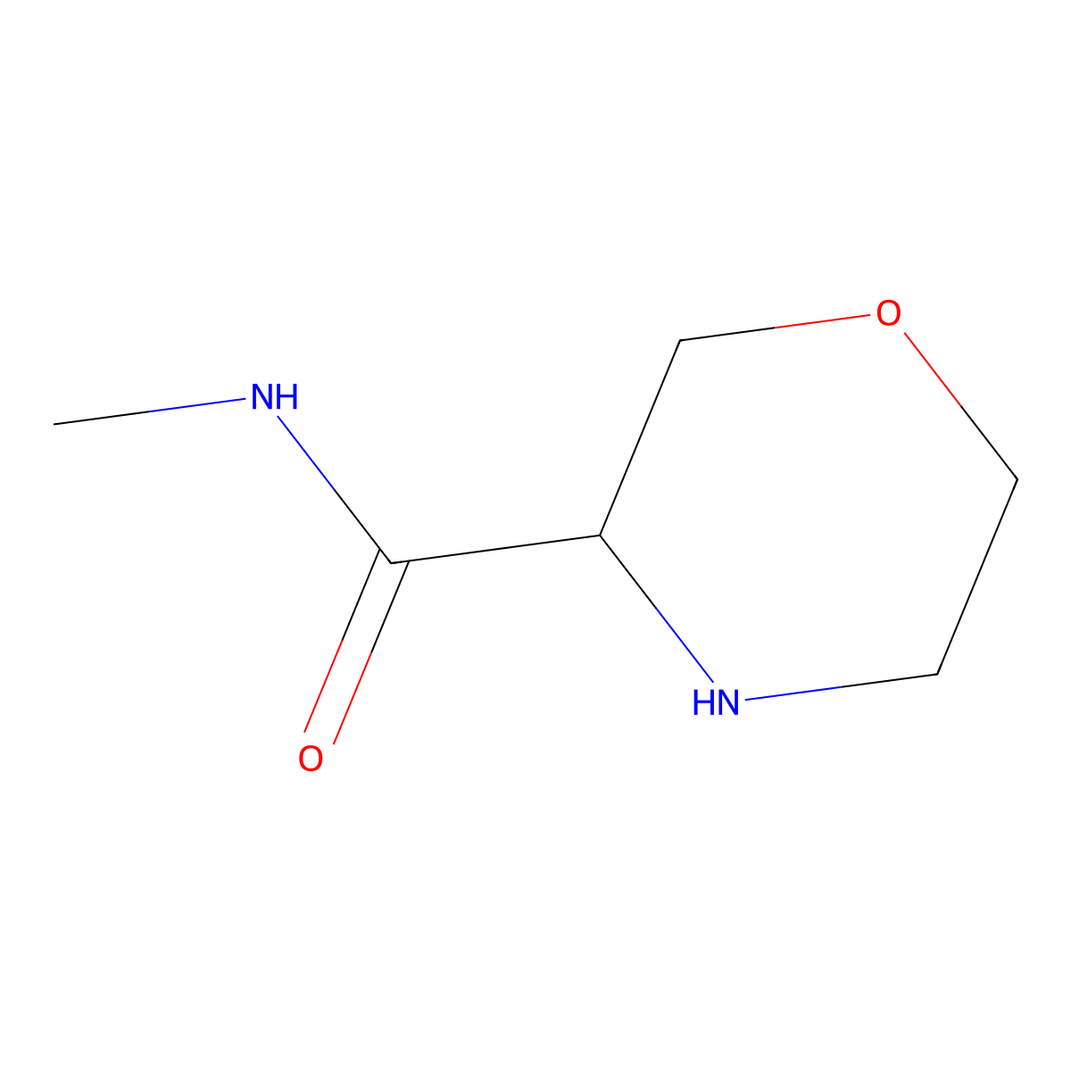 N-methylmorpholine-3-carboxamide molecular structure, CAS 1314902-18-5